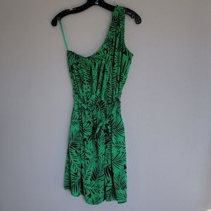 Banana Republic Factory Green One Shoulder Dress